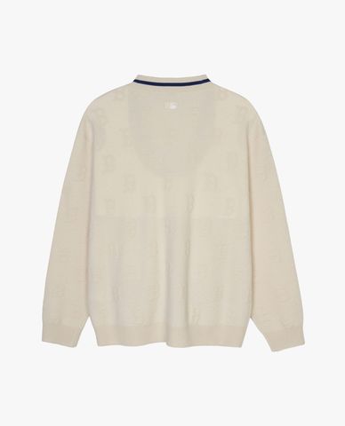  MLB - Áo khoác cardigan unisex cổ V tay dài Classic Monogram 