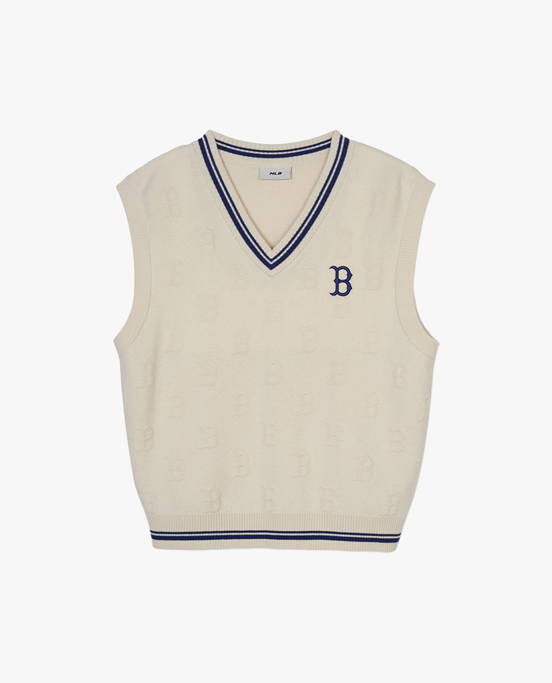 MLB - Áo khoác gilet unisex sát nách cổ V Monogram