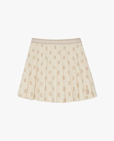  MLB - Chân váy xếp li mini Monogram 
