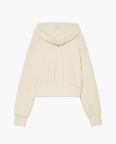  MLB - Áo khoác croptop nữ phối mũ Basic Velvet 