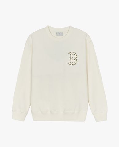  MLB - Áo sweatshirt unisex cổ tròn tay dài Basic Mega Logo Over Fit 