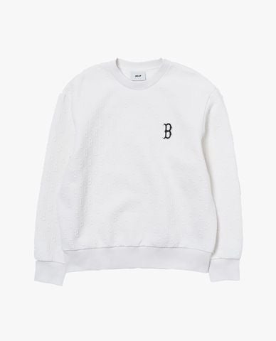  MLB - Áo sweatshirt cổ tròn tay dài Jacquard Monogram 