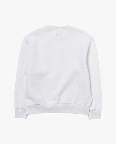  MLB - Áo sweatshirt cổ tròn tay dài Jacquard Monogram 
