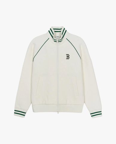  MLB - Áo khoác thể thao unisex cổ trụ tay dài Jacquard Monogram 