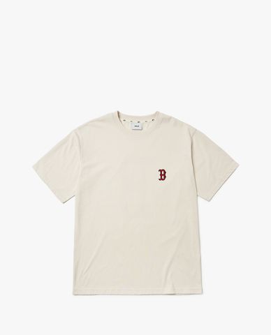  MLB - Áo thun phom suông ngắn tay Check Back Big Logo 