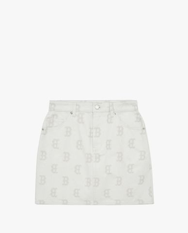  MLB - Chân váy denim Classic Monogram Jacquard 