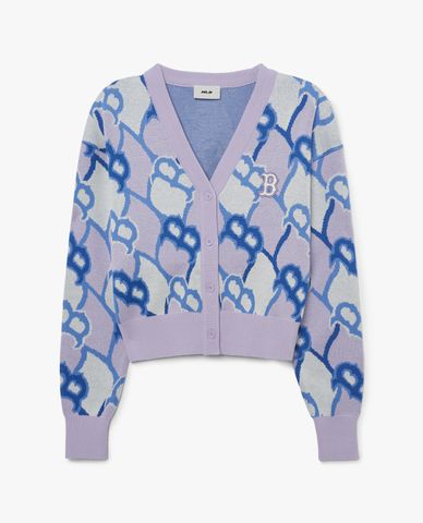  MLB - Áo khoác cardigan nữ Argyle Monogram 