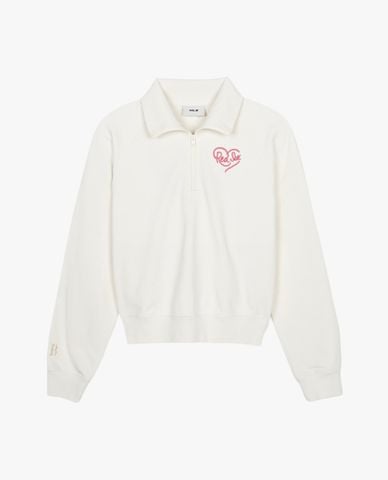  MLB - Áo sweatshirt nữ cổ bẻ tay dài New York Yankees 