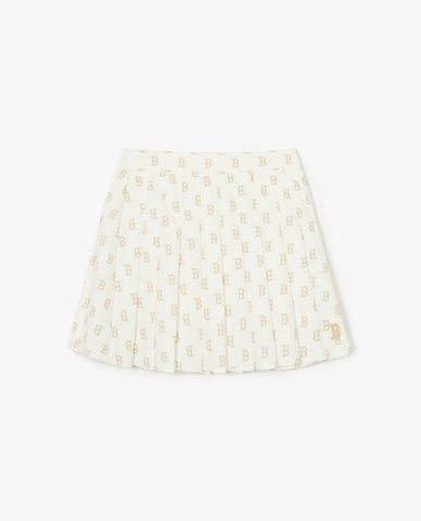  MLB - Chân váy xếp li mini Tone One Tone Print Monogram 