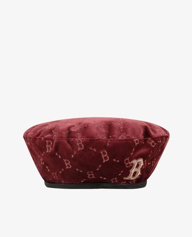  MLB - Nón beret phối họa tiết monogram 