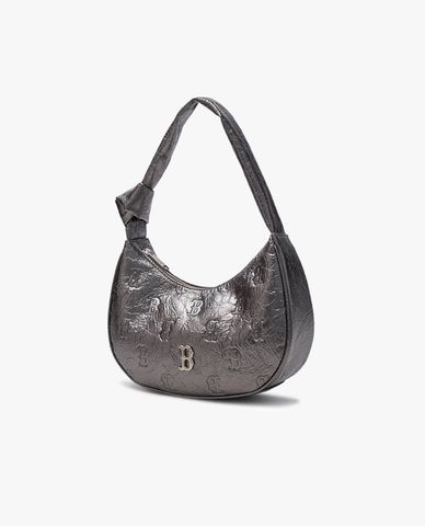  MLB - Túi đeo vai nữ Classic Mono Crack Embo Hobo 