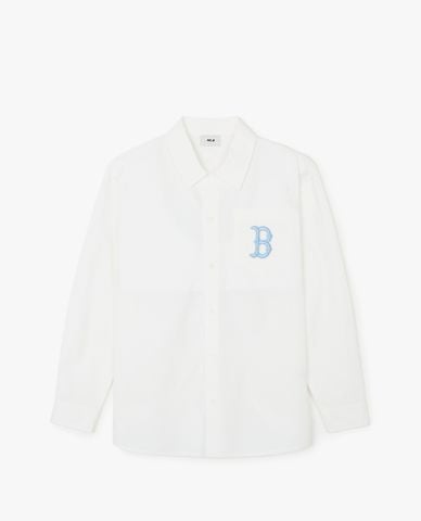  MLB - Áo sơ mi unisex cổ bẻ tay dài Monogram Big Lux 