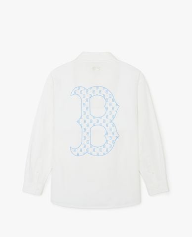  MLB - Áo sơ mi unisex cổ bẻ tay dài Monogram Big Lux 