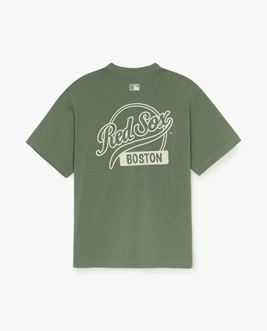  MLB - Áo thun unisex cổ tròn tay ngắn Basic Street Cursive 