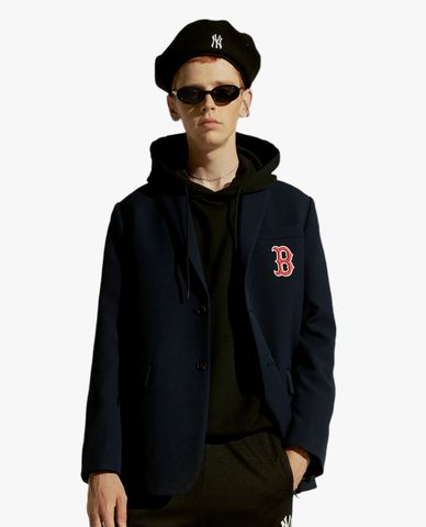  MLB - Áo blazer tay dài phối nút cài Big Logo Tailored 