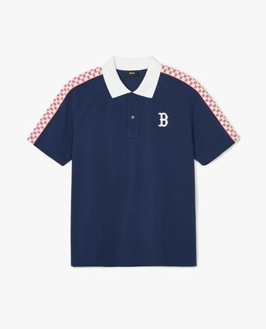 MLB - Áo polo unisex cổ bẻ tay ngắn Monogram Part Pattern Collar 
