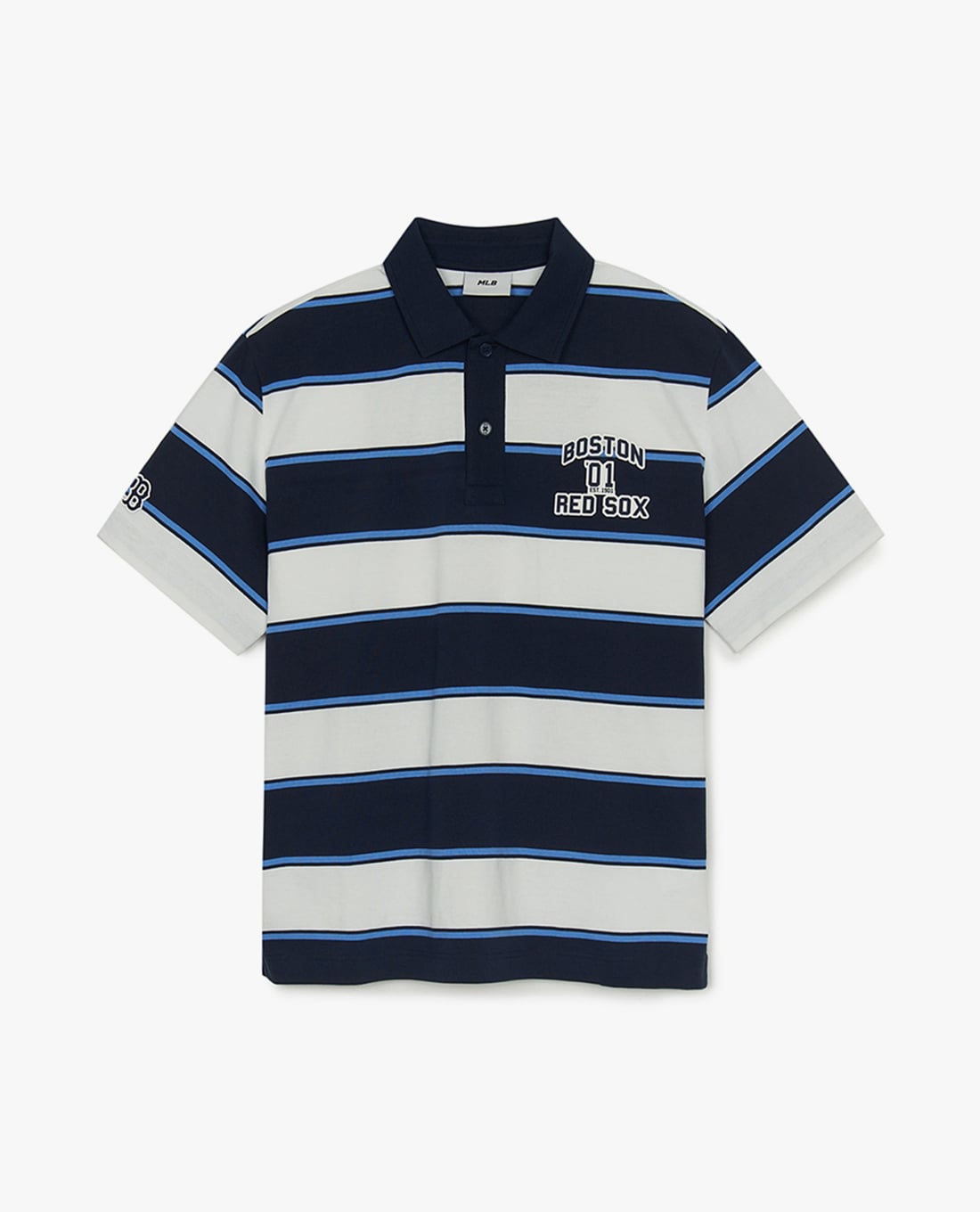 MLB - Áo polo unisex Varsity Stripe Overfit