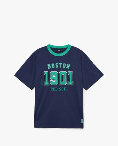  MLB - Áo thun unisex cổ tròn tay ngắn Varsity Number Overfit 