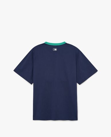  MLB - Áo thun unisex cổ tròn tay ngắn Varsity Number Overfit 