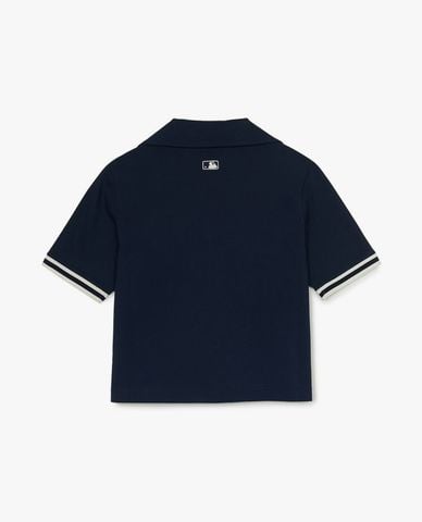  MLB - Áo polo nữ tay ngắn phom croptop Varsity 
