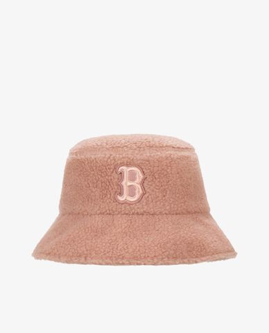  MLB - Nón bucket phối lông Custard Cream 