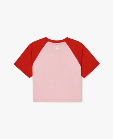  MLB - Áo croptop nữ cổ tròn tay ngắn Varsity Raglan 