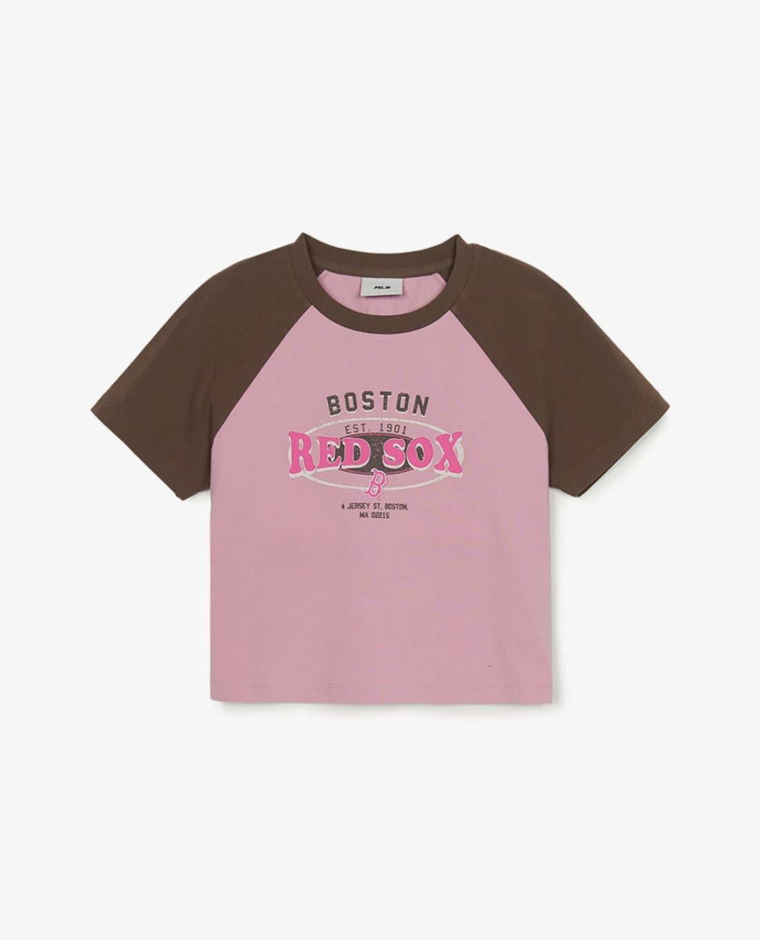 MLB - Áo croptop nữ cổ tròn tay ngắn Classic Varsity