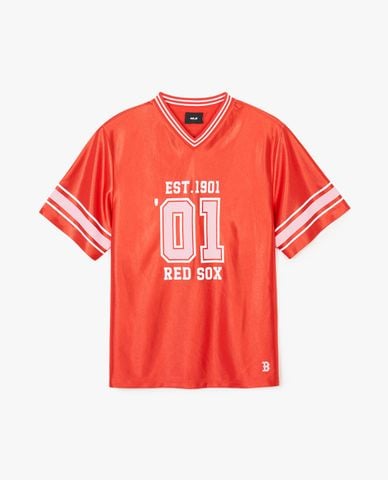  MLB - Áo thun unisex cổ V tay ngắn Varsity Soccer Jersey 