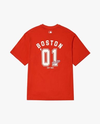  MLB - Áo thun unisex cổ tròn tay ngắn Varsity 