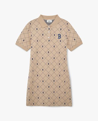  MLB - Đầm polo mini tay ngắn Dia Monogram Jaquard 