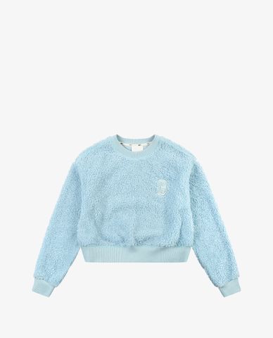  MLB - Áo sweatshirt nữ phom croptop Fleece Lined Wool 
