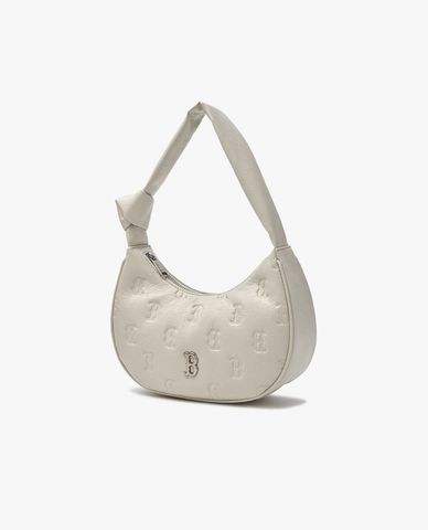  MLB - Túi đeo vai nữ Classic Mono Crack Embo Hobo 