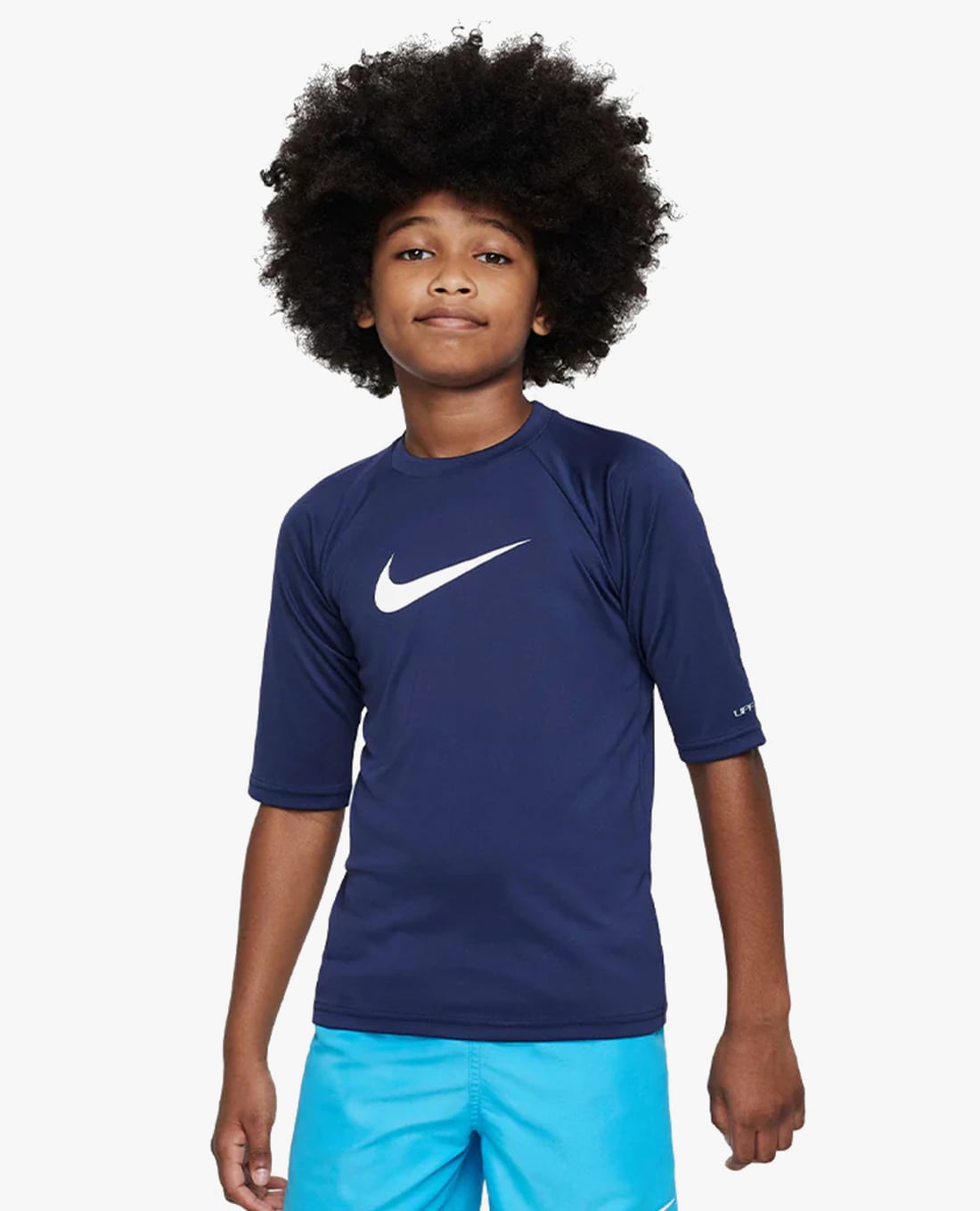 NIKE SWIM - Áo bơi bé trai cổ tròn tay lửng Hydroguard