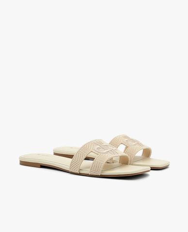  PEDRO - Dép nữ quai ngang đế thấp Knitted 