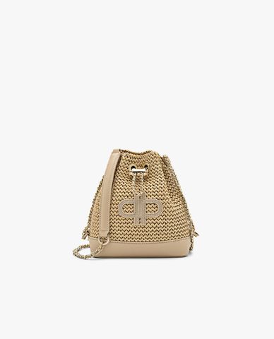  PEDRO - Túi rút dây nữ phom hình thang Icon Raffia Mini 