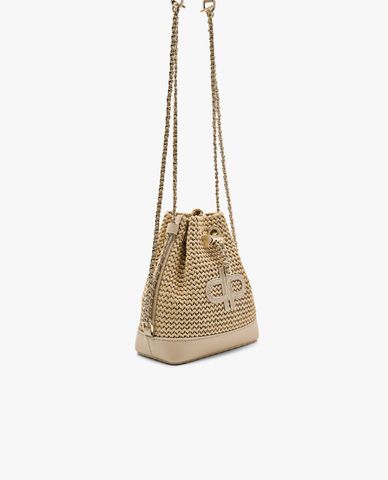  PEDRO - Túi rút dây nữ phom hình thang Icon Raffia Mini 