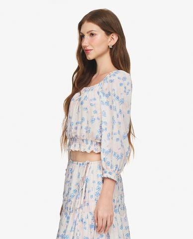  GIGI - Áo kiểu nữ cổ vuông tay phồng 