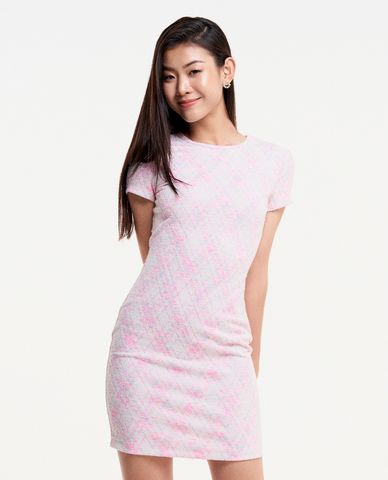  GIGI - Đầm body mini cổ tròn tay ngắn trẻ trung 