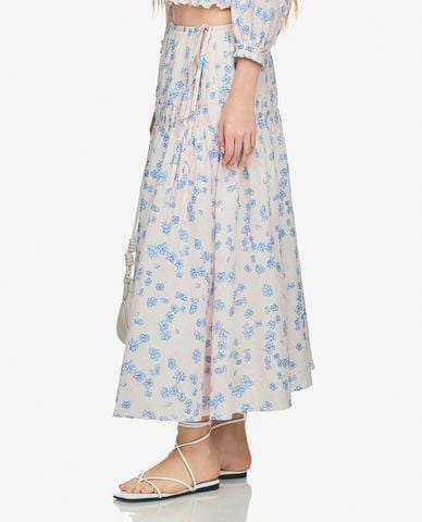  GIGI - Chân váy xếp tầng midi lưng thun 