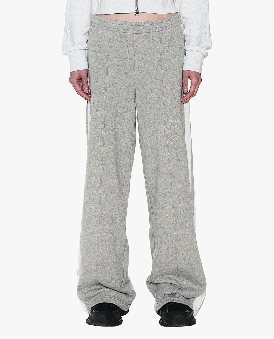 NERDY - Quần dài nữ ống rộng lưng thun Bold NY