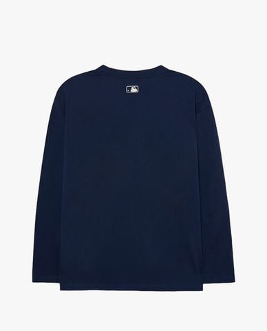  MLB - Áo thun unisex cổ tròn tay dài phom suông thời trang 
