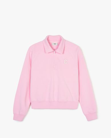  MLB - Áo sweatshirt nữ cổ bẻ phom croptop Basic Small Logo 