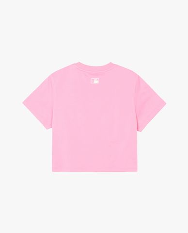  MLB - Áo croptop nữ cổ tròn tay ngắn trẻ trung 