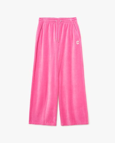  MLB - Quần dài nữ ống rộng lưng thun Velvet Wide New York Yankees 