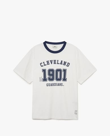  MLB - Áo thun unisex cổ tròn tay ngắn Varsity Number Overfit 