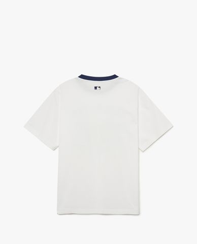  MLB - Áo thun unisex cổ tròn tay ngắn Varsity Number Overfit 