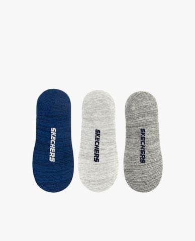  SKECHERS - Set 3 đôi vớ nam cổ thấp thời trang 