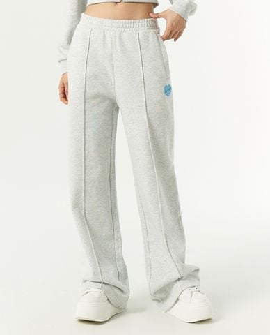  NERDY - Quần dài nữ ống rộng lưng thun Souffle 