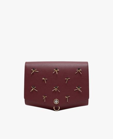  PEDRO - Túi đeo vai nữ nắp gập phối dây tua rua 