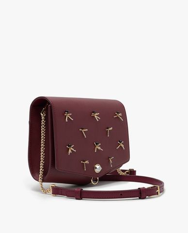  PEDRO - Túi đeo vai nữ nắp gập phối dây tua rua 